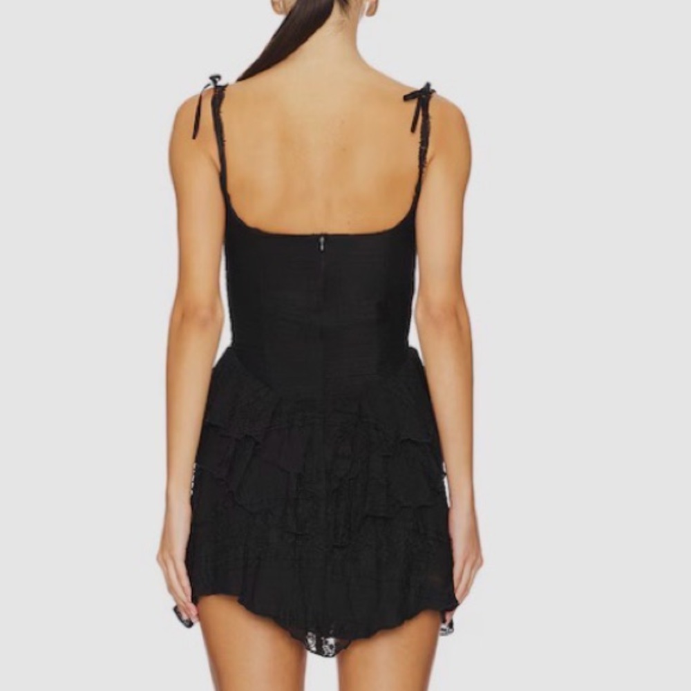 MAJORELLE Black Ruffled Mini Dress - Picture 6 of 9
